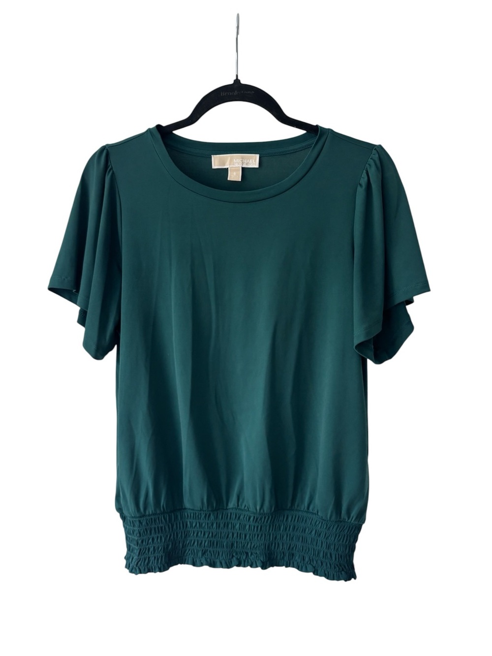 Michael Kors Forest Green Short Sleeve Blouse